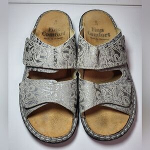 Finn Comfort Germany Jamaika-S Slip On Gray Sandals Women's Size 39 EU